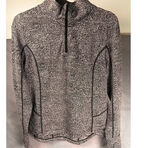 Mondetta Womens S Gray Quarter Zip Pullover Performance Activewear Thumbhole